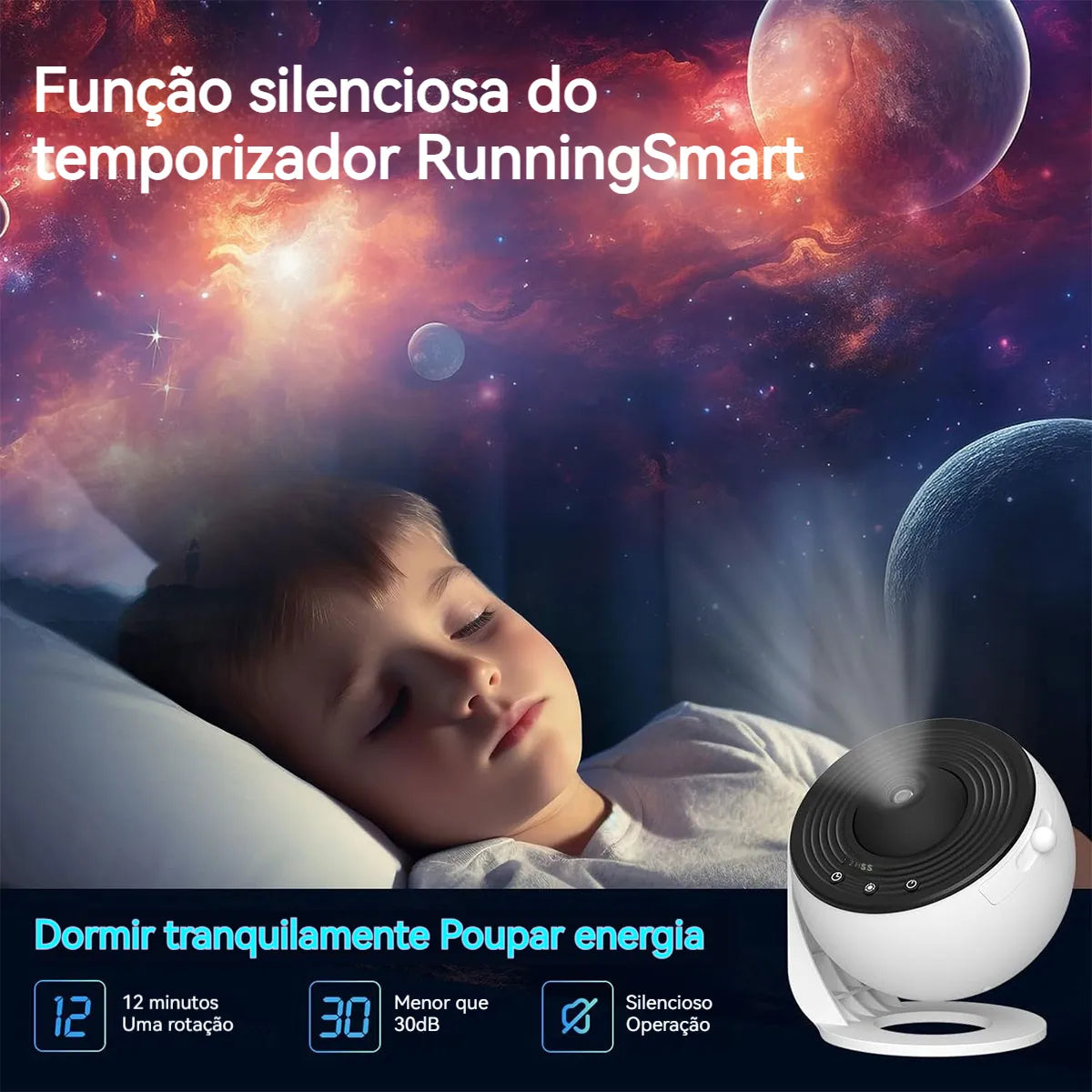 Projetor de Galáxias LED - Transforme Qualquer Ambiente em um Céu Estrelado Mágico