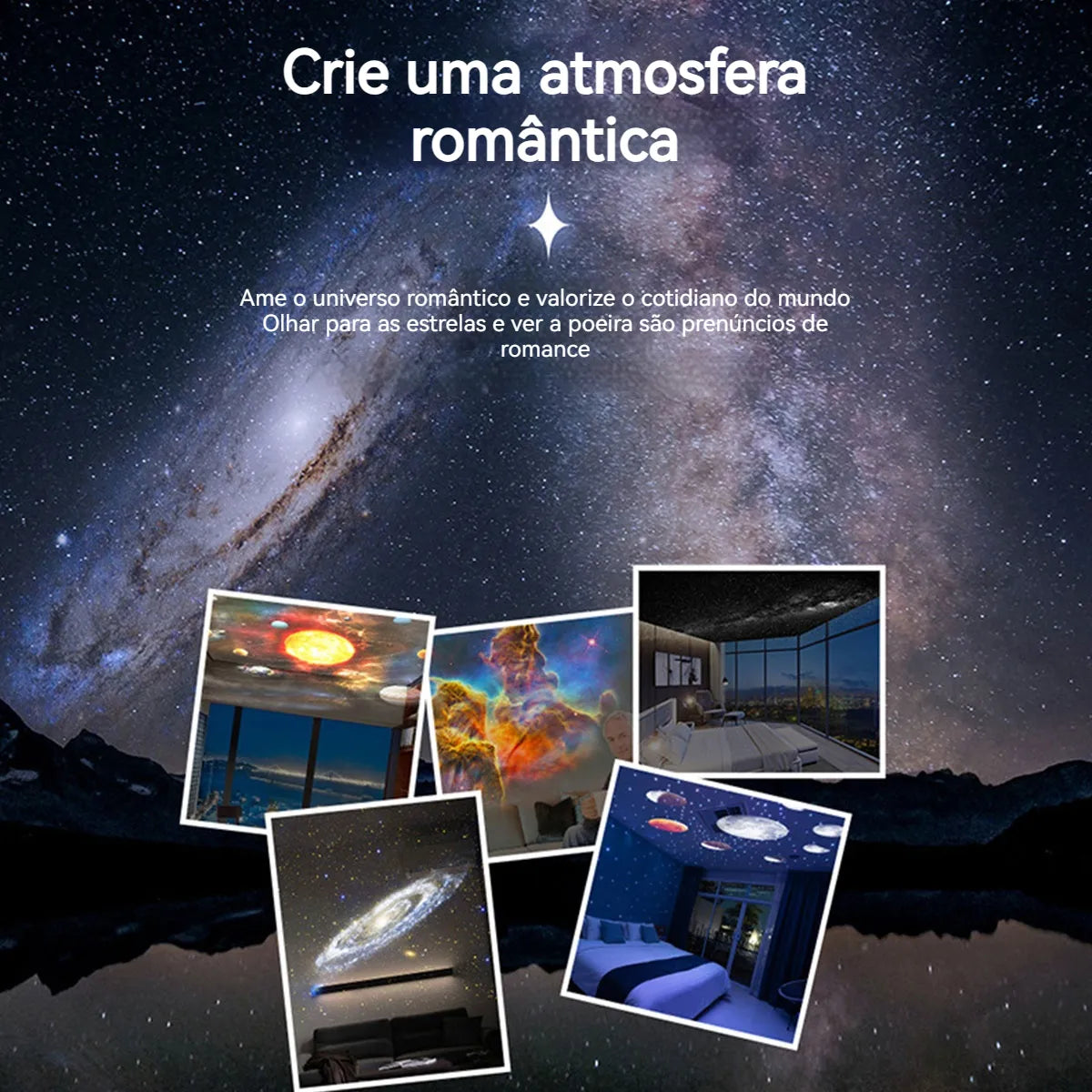 Projetor de Galáxias LED - Transforme Qualquer Ambiente em um Céu Estrelado Mágico