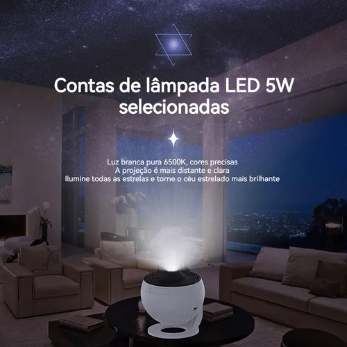 Projetor de Galáxias LED - Transforme Qualquer Ambiente em um Céu Estrelado Mágico