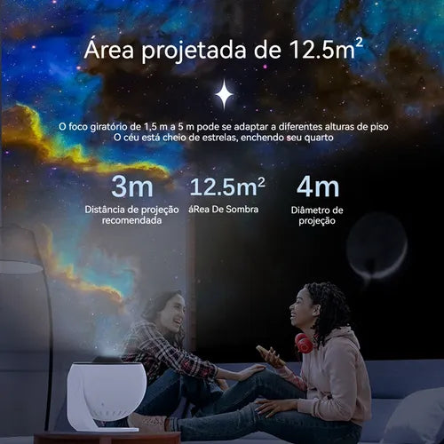 Projetor de Galáxias LED - Transforme Qualquer Ambiente em um Céu Estrelado Mágico
