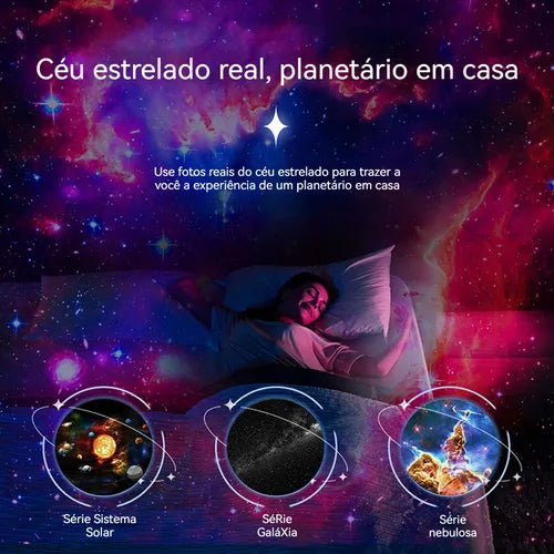 Projetor de Galáxias LED - Transforme Qualquer Ambiente em um Céu Estrelado Mágico