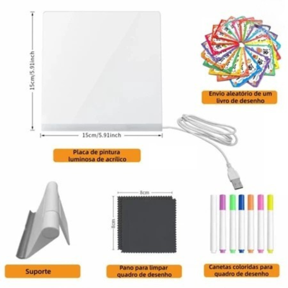 MagicBoard - Quadro Mágico de desenho (BRINDE LIVRO DE DESENHO)