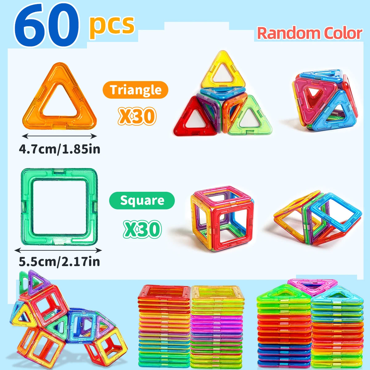 Blocos Magnéticos Kids (Desenvolva a Criatividade no seu Filho)