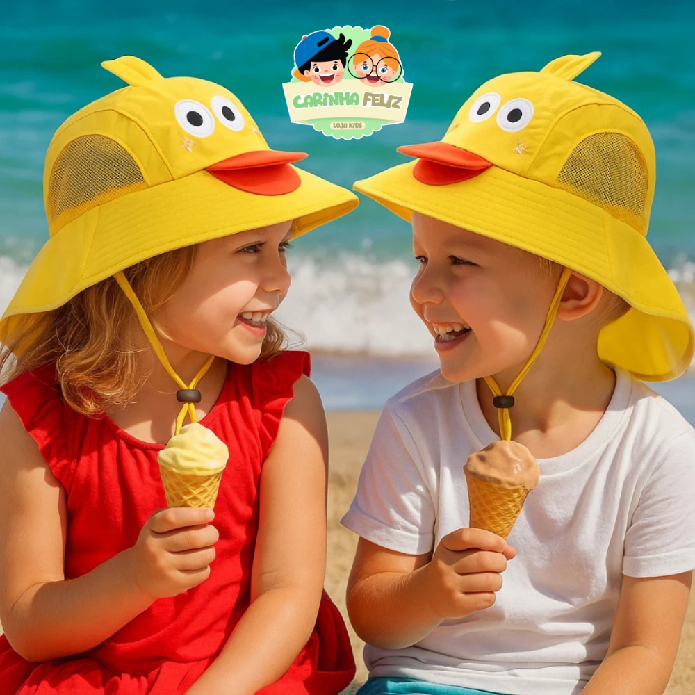 Chapéu De Sol De Aba Larga Para Crianças De Verão Boné De Praia Com Proteção UV Idades De 3 A 8 Anos