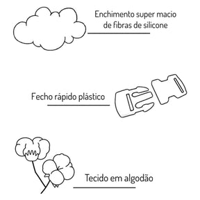 Travesseiro de viagem infantil em formato de H