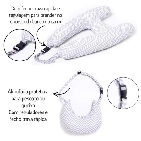 TRAVESSEIRO DE VIAGEM INFANTIL  ERGOKIDS+[BRINDE ENCOSTO DE CABEÇA]