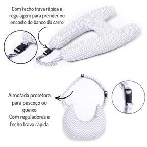 Travesseiro de viagem infantil em formato de H