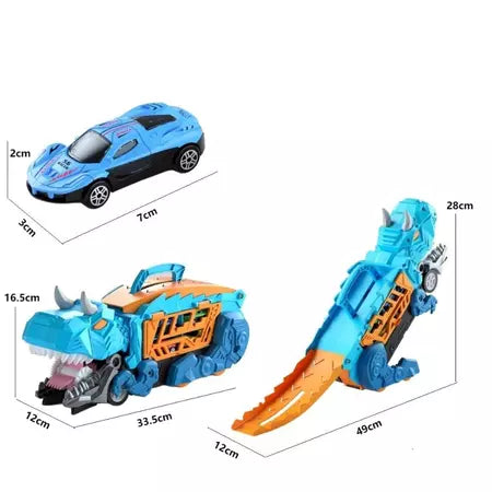 CAMINHÃO DINOSSAURO ENGOLE CARROS_DINOCAR