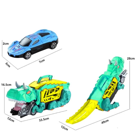 CAMINHÃO DINOSSAURO ENGOLE CARROS_DINOCAR