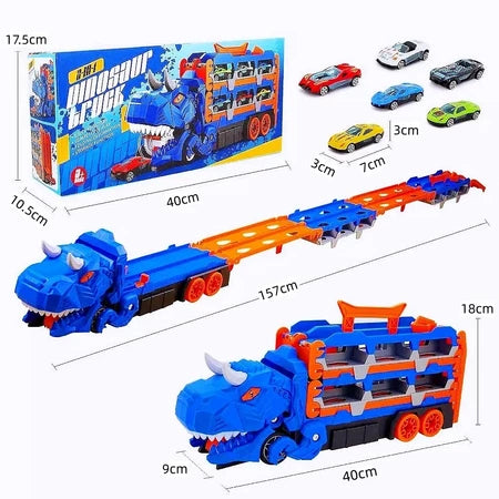 CAMINHÃO DINOSSAURO ENGOLE CARROS_DINOCAR