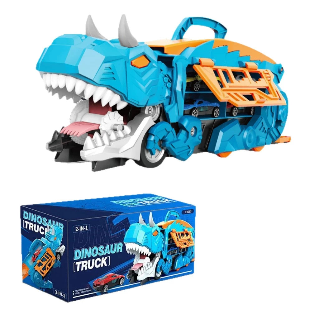 CAMINHÃO DINOSSAURO ENGOLE CARROS_DINOCAR